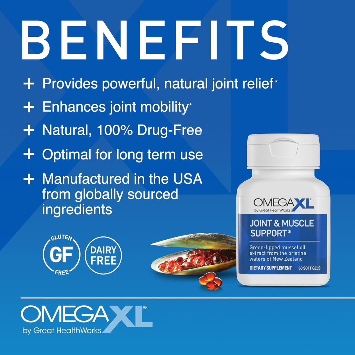 Great HealthWorks OmegaXL Joint & Muscle Support, 60 Softgels
