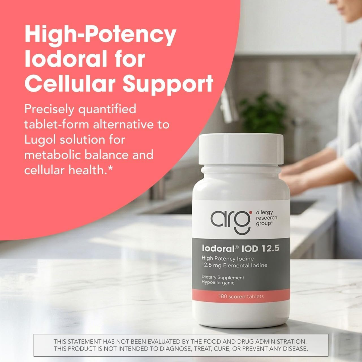 Allergy Research Group Iodoral IOD 12.5 | 180 Scored Tablets