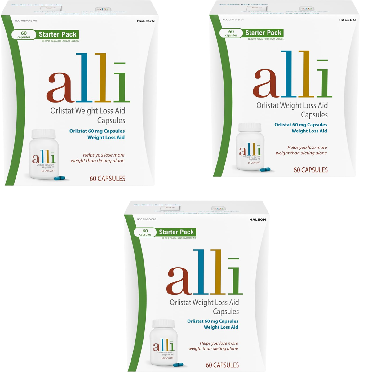 alli Orlistat 60mg Capsules Weight Loss Aid Starter Pack