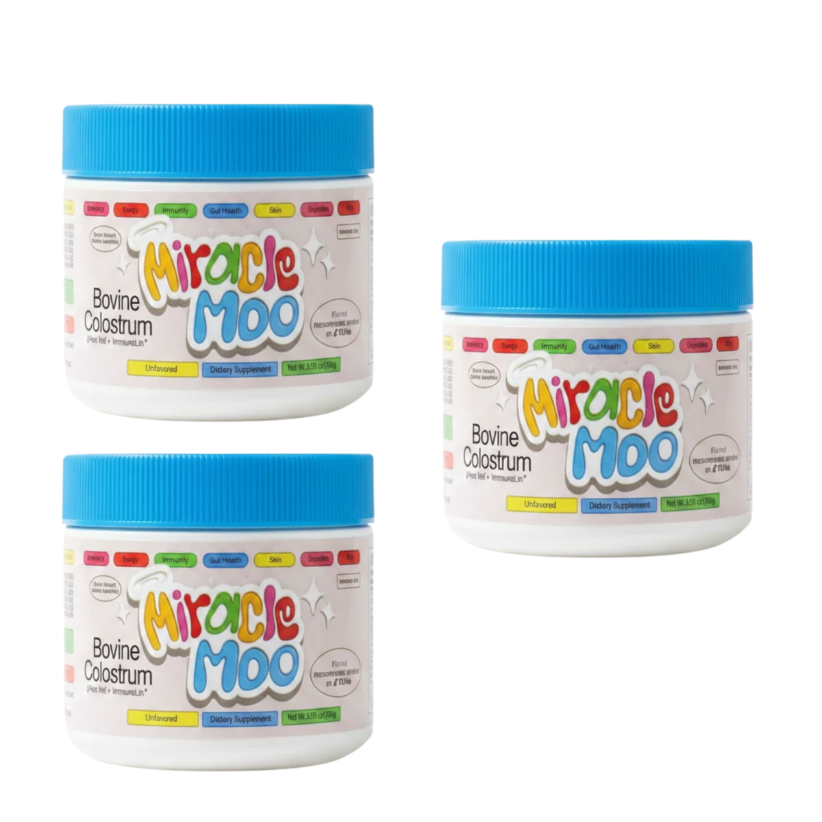 Miracle Moo Bovine Colostrum Supplement - Unflavored Powder