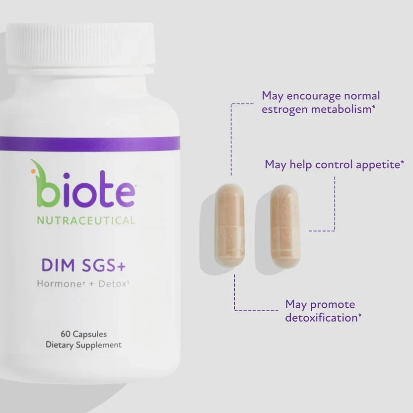 BIOTE DIM SGS+ Hormone & Detox Support 60 Capsules