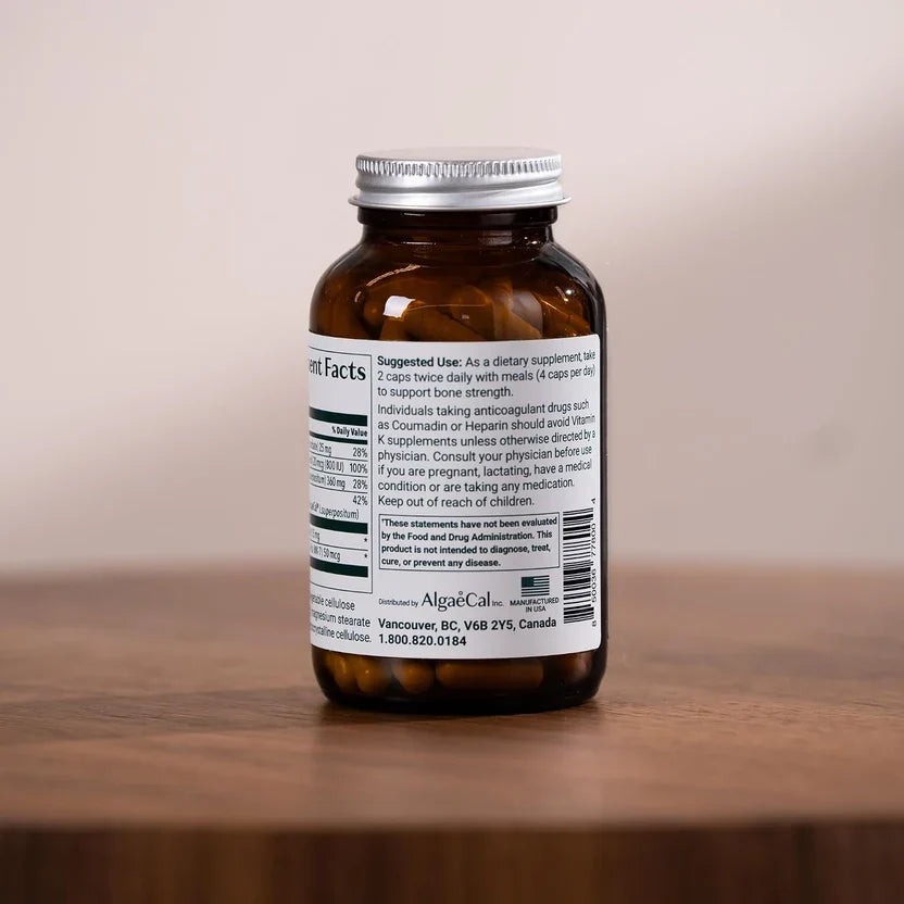 Bone Health Calcium Magnesium D3 K2 120 Capsules