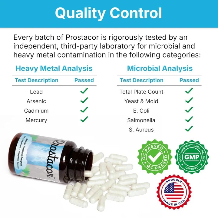 Prostacor Natural Prostate Support 30 Capsules ( Pack of 5 )
