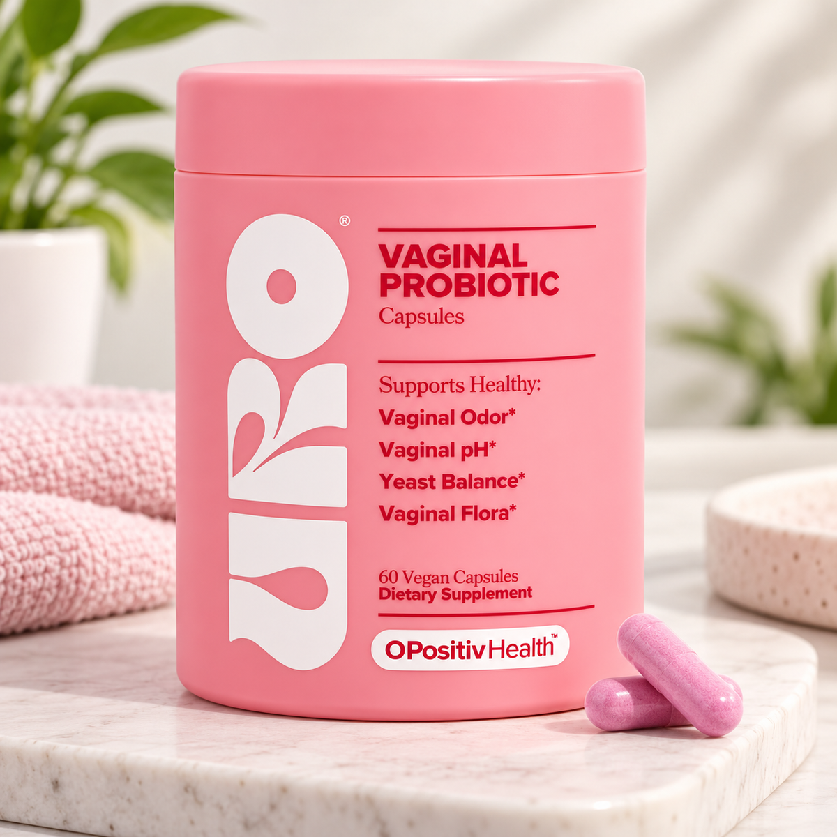 O Positiv URO Vaginal Probiotic – 60 Vegan Capsules