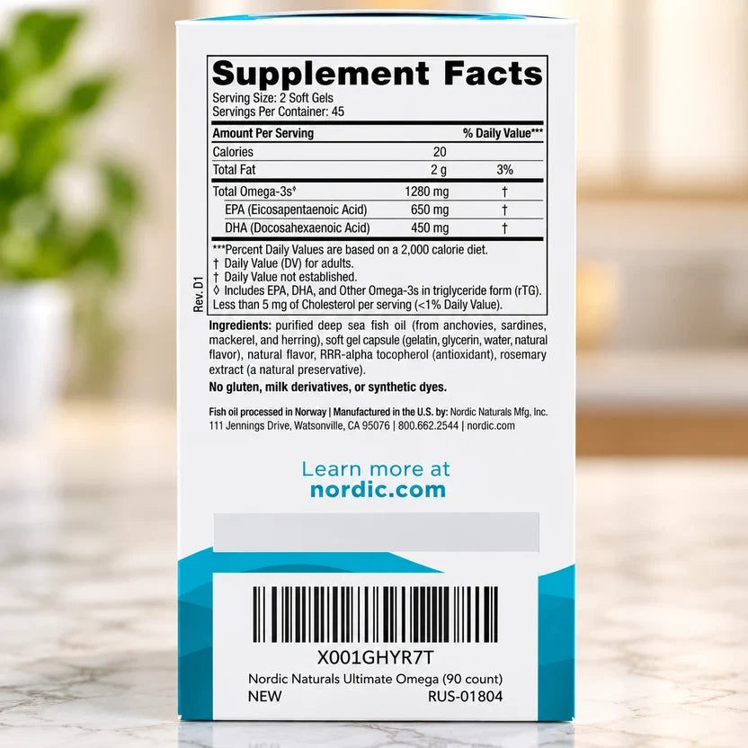 Nordic Naturals Ultimate Omega 1280mg ( Pack of 5 )