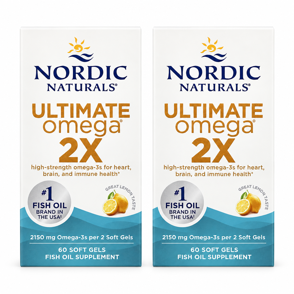 Nordic Naturals Ultimate Omega 2X Lemon 60 Softgels ( Pack of 2 )