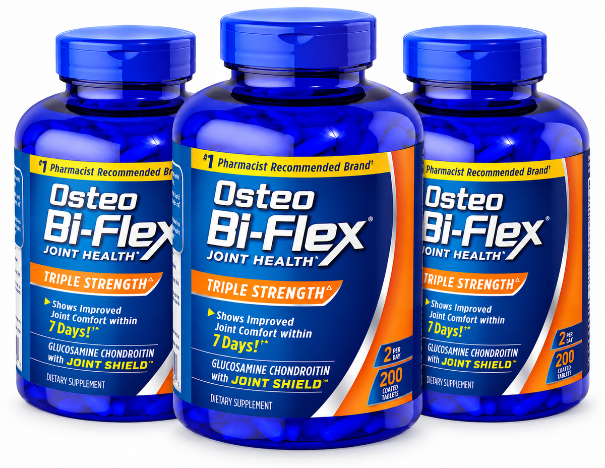 Osteo Bi-Flex Joint Health Triple Strength Glucosamine Chondroitin with Joint Shield, 200 Coated Tablets